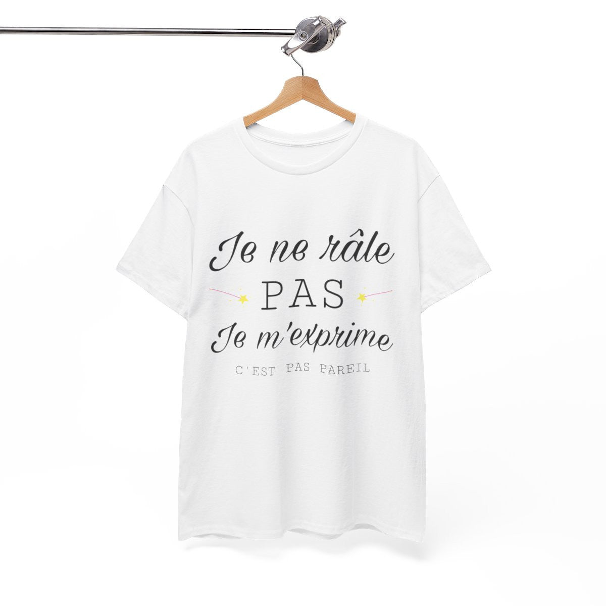 Tee shirt Unisex Je ne râle pas je m'exprime idée cadeau humour drôle amusant Homme/Femme