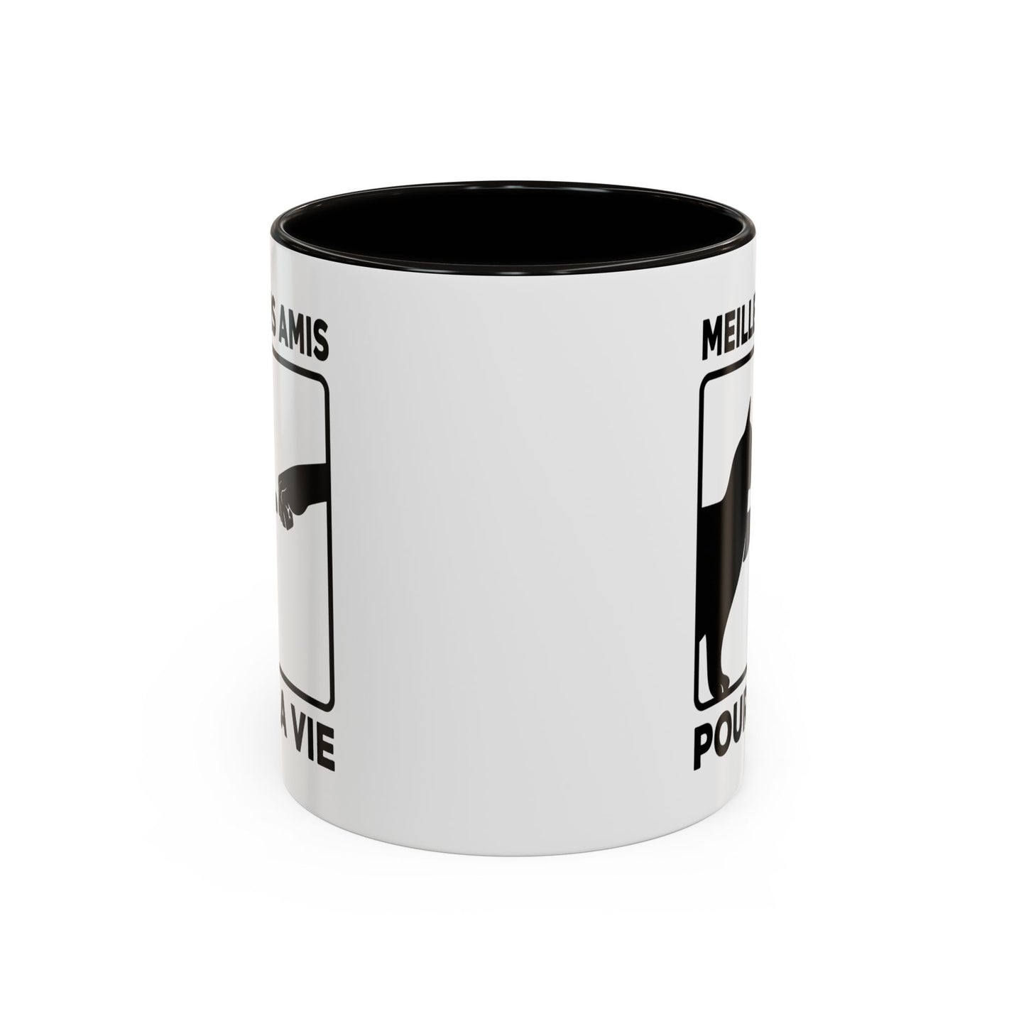 Tasse Chat Homme et Femme – Meilleurs Amis pour la Vie – Mug Amitié Chat et Humain – Cadeau Original pour Amoureux des Chats – 325 ml