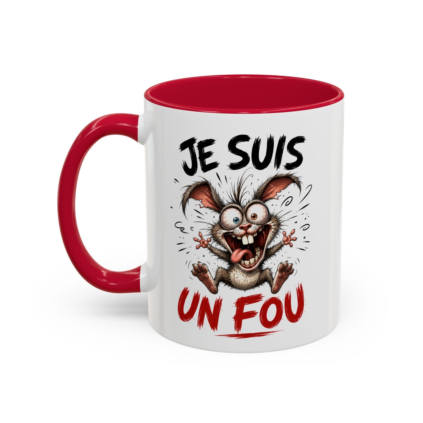 Tasse Je Suis Un Fou – Mug Lapin Fou Humoristique – Cadeau Homme Drôle et Délirant 325ml