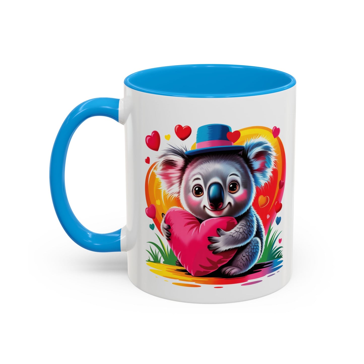 Mug Koala avec Cœur Rose – Tasse Kawaii Amour et Tendresse – Cadeau Original 325ml