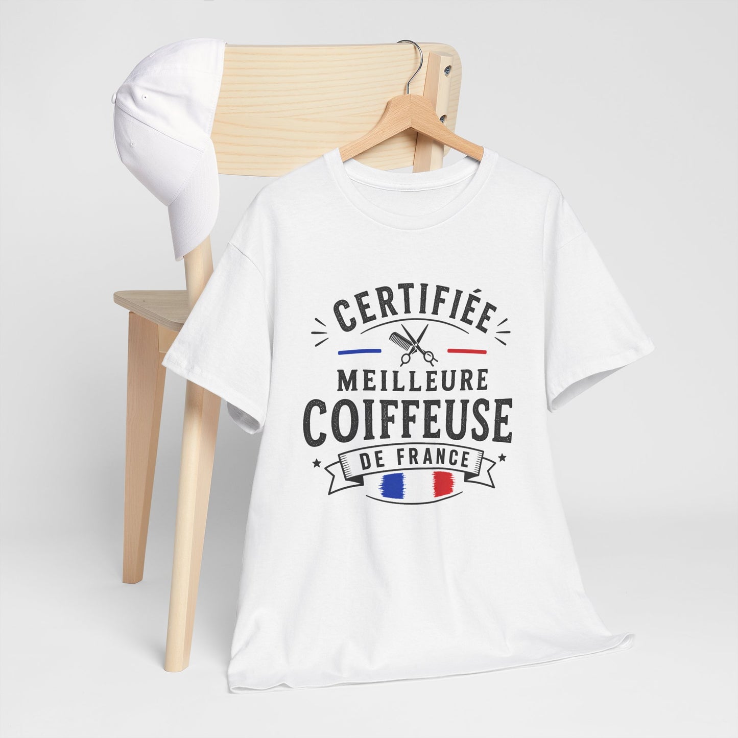 Tee Shirt Femme Coiffeuse Cadeau Métier Coiffure Professionnelle Salon Ciseaux Cheveux France