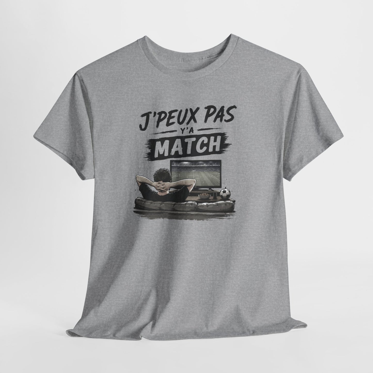 Tee Shirt Homme Football Supporter Cadeau Humour Match Fan de Foot Passion Football Télévision