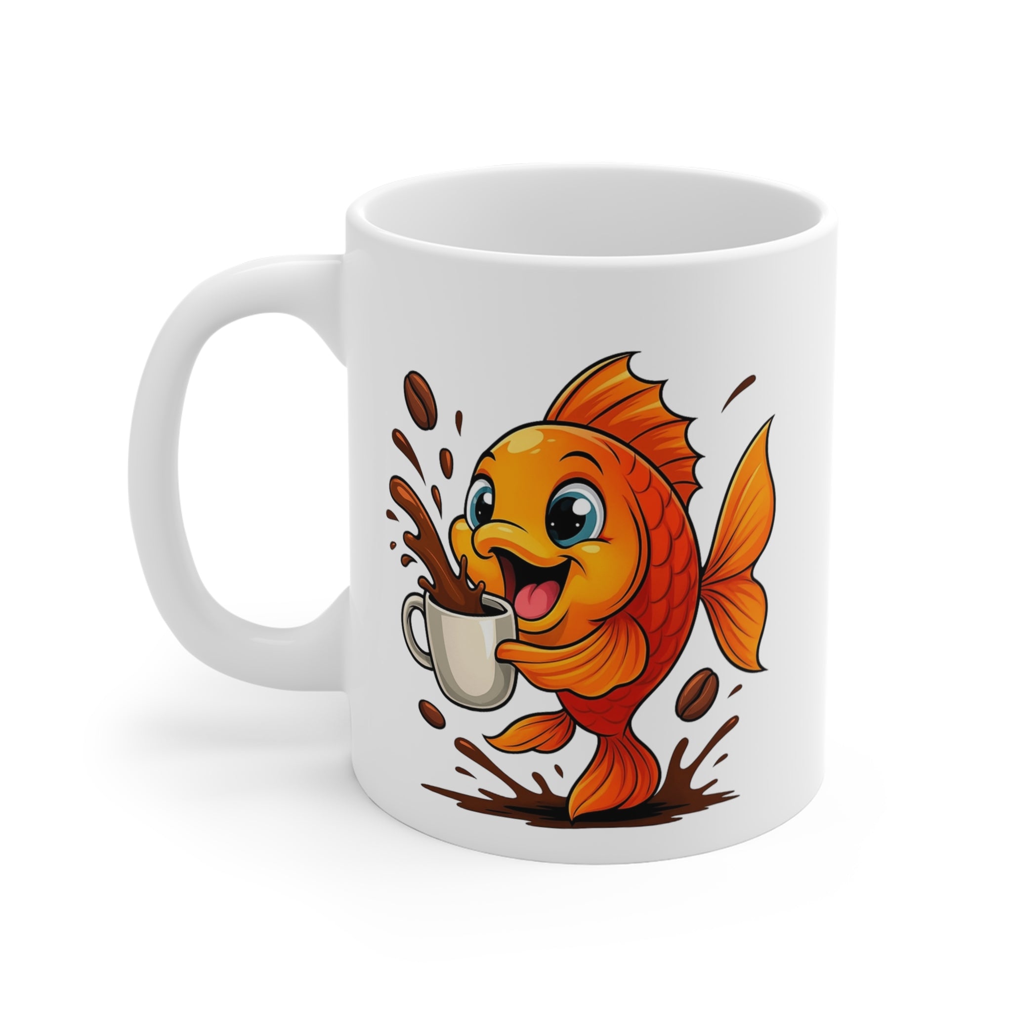Tasse Poisson Amusant – Mug Café Cartoon Céramique 325ml – Cadeau Original Animal Mignon Marin