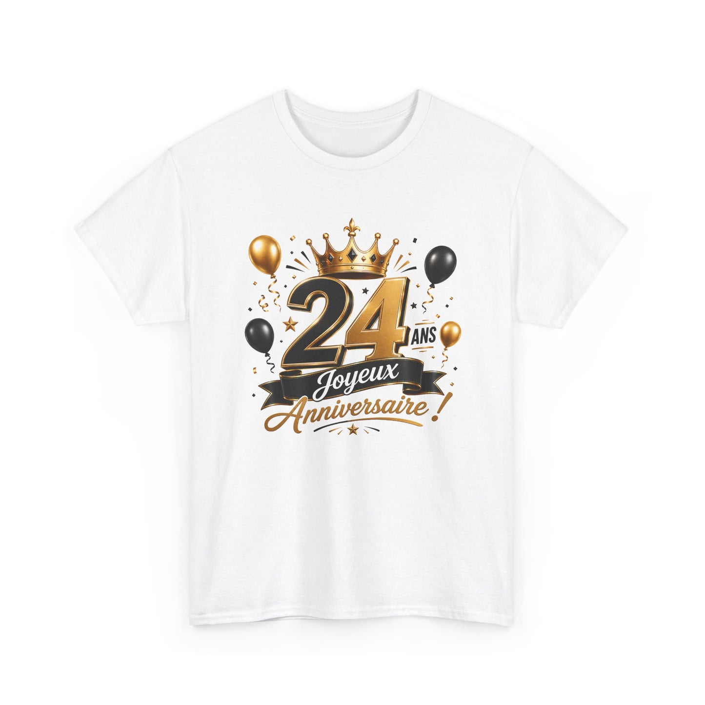 Tee Shirt Anniversaire 24 Ans Homme et Femme Joyeux Anniversaire Cadeau 24 Ans Idée Cadeau Adulte