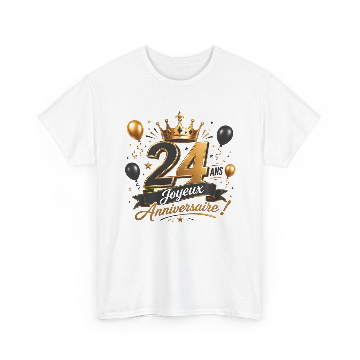 Tee Shirt Anniversaire 24 Ans Homme et Femme Joyeux Anniversaire Cadeau 24 Ans Idée Cadeau Adulte