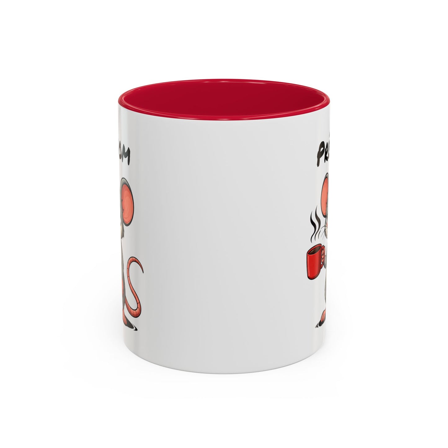 Tasse Souris Fatiguée avec Café – Mug Humour Animal Mignon – Illustration Cartoon 325ml