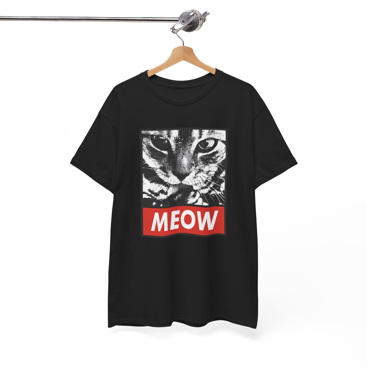 Tee Shirt Chat Homme Femme – Portrait de Félin Noir et Blanc – Idée Cadeau Amoureux des Chats Humour Style Graphique