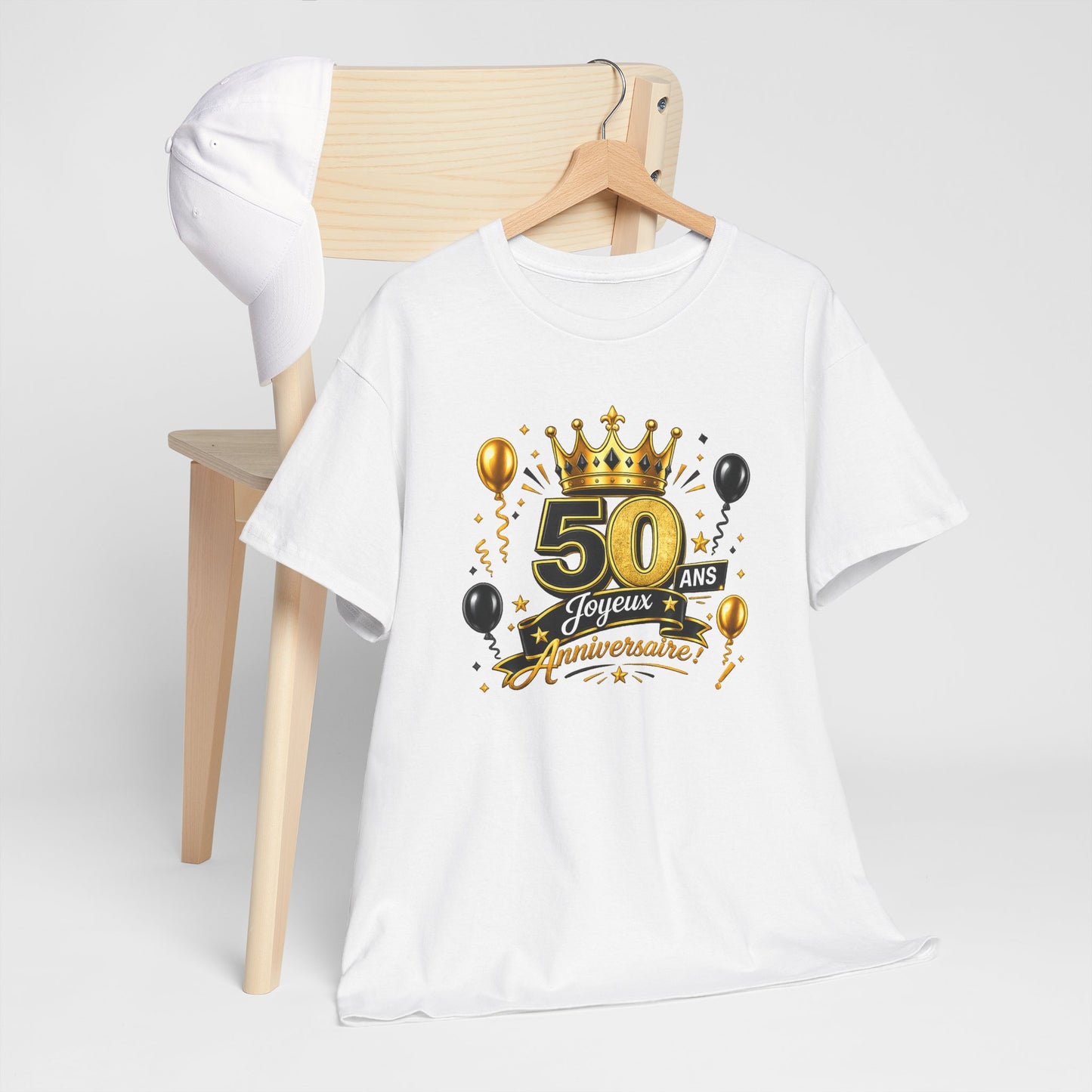 Tee Shirt Anniversaire 50 Ans Homme et Femme – Joyeux Anniversaire – Cadeau 50 Ans