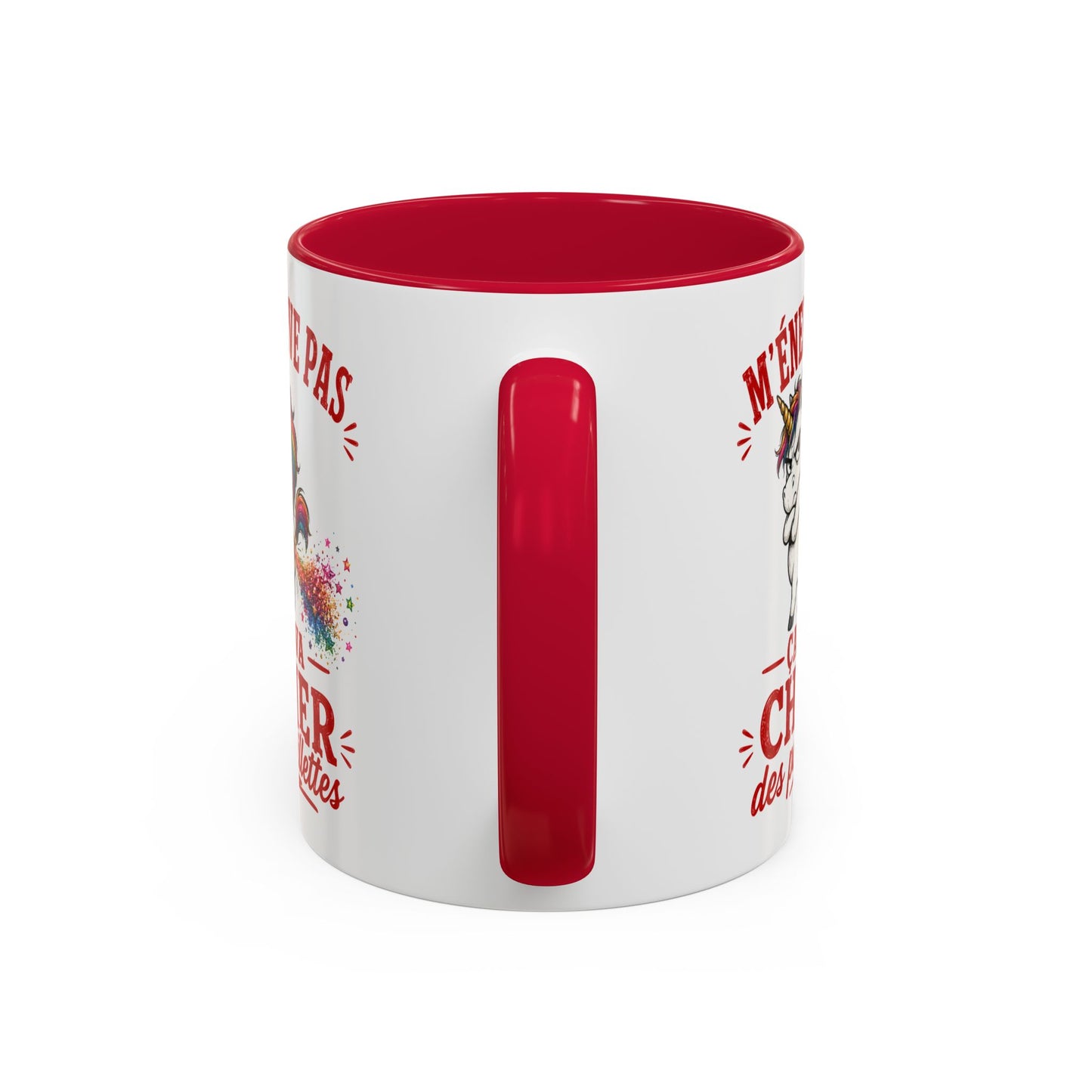 Tasse M’Énerve Pas Ça Va Chier des Paillettes – Mug Licorne Humour – Cadeau Original Homme Femme 325ml