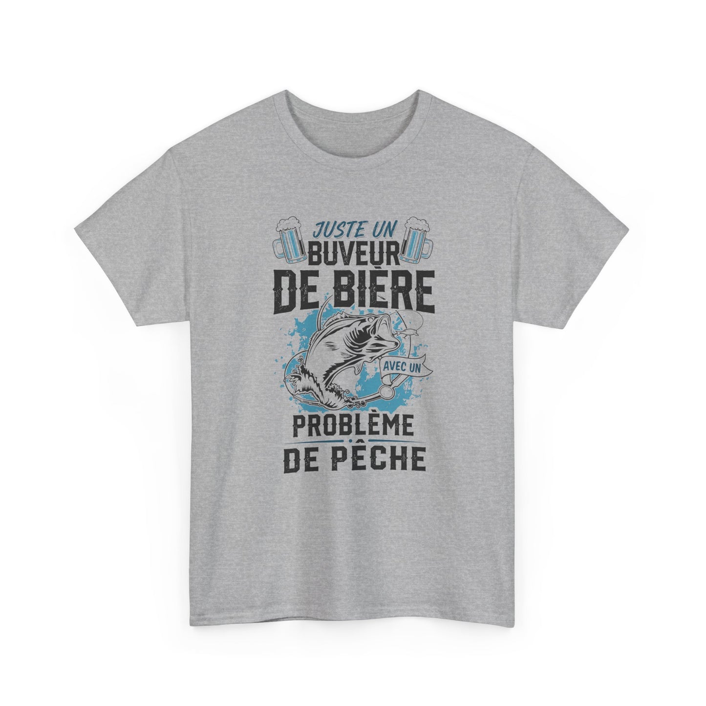T-Shirt Pêche Homme – Cadeau Pêcheur Humour Bière – Passion Poisson Canne à Pêche – Idée Cadeau Papa Pêcheur Anniversaire