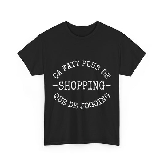 Tee shirt Noir  Unisex Shopping idée cadeau humour drôle amusant Homme/Femme