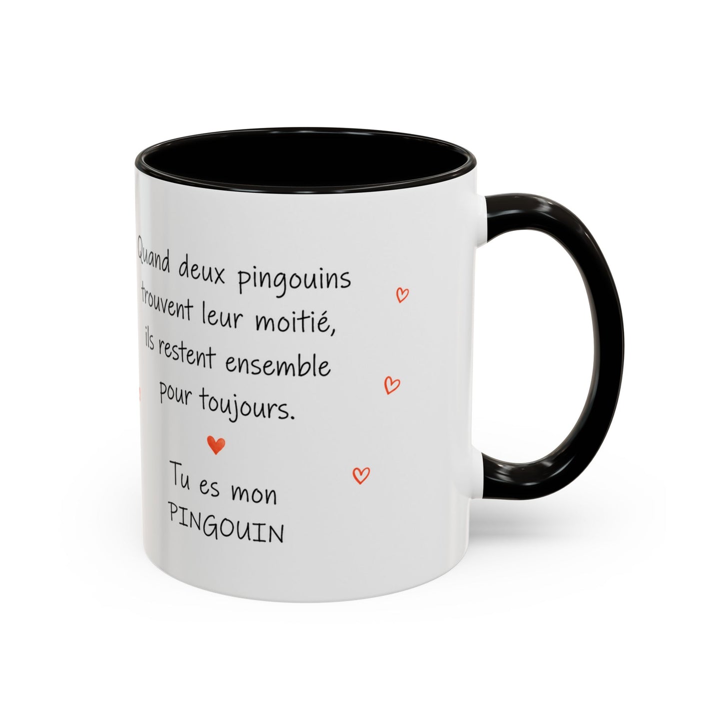 Tasse Tu Es Mon Pingouin – Mug Couple Amoureux Pingouins – Cadeau Saint-Valentin Homme Femme 325ml