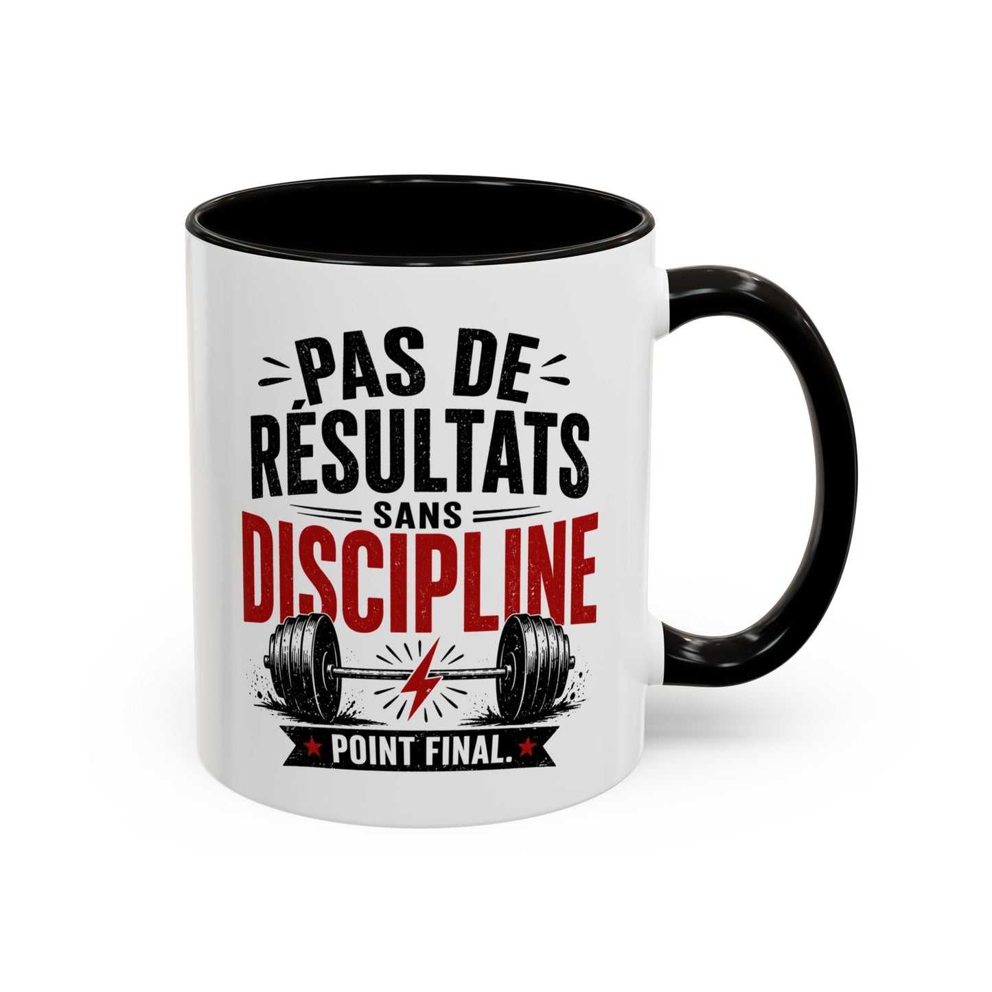 Mug Motivation Fitness – Pas de Résultats sans Discipline – Cadeau Musculation Sport Homme Femme 325ml