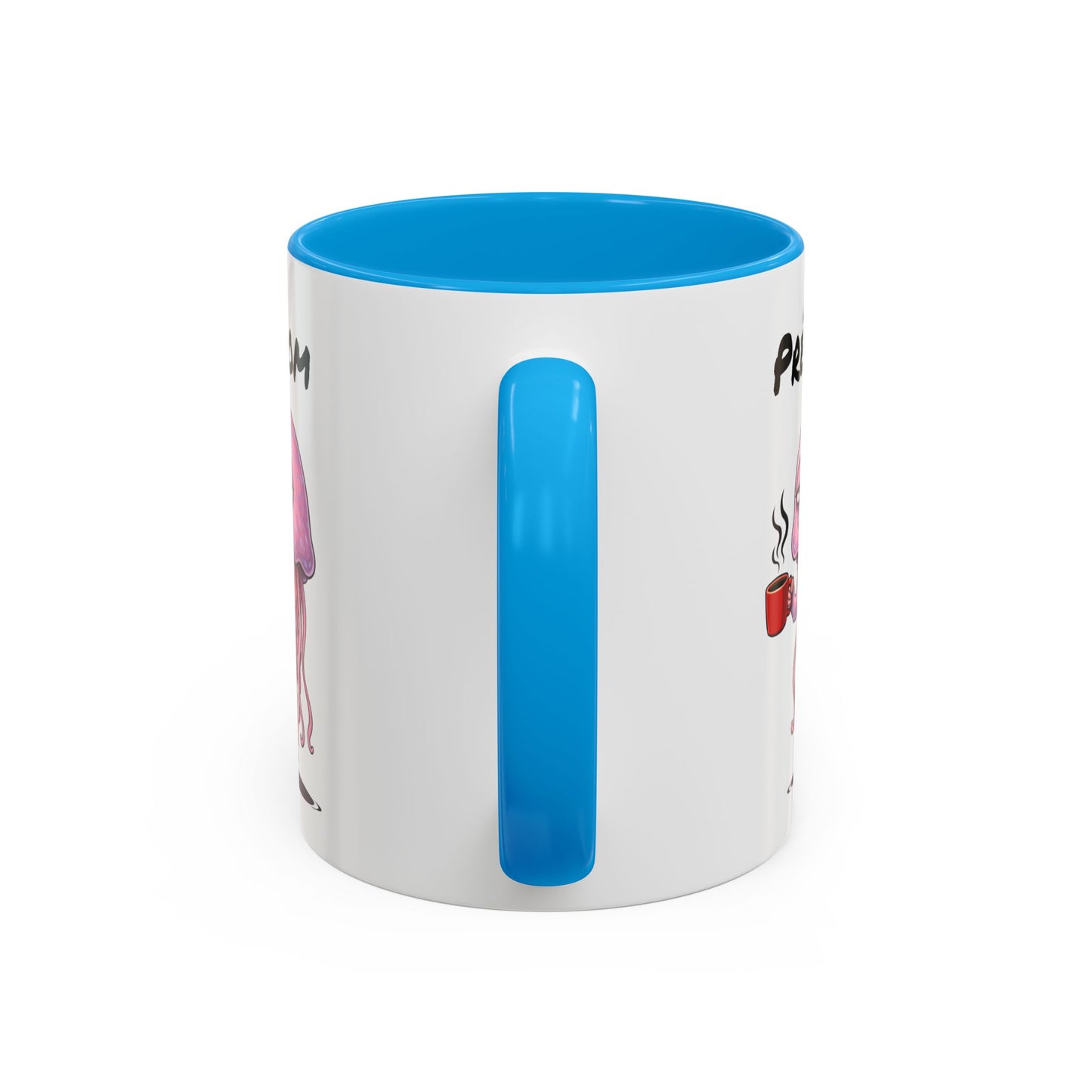 Tasse Méduse avec Café – Mug Animal Marin Humoristique Fatigue – Illustration Cartoon 325ml – Cadeau