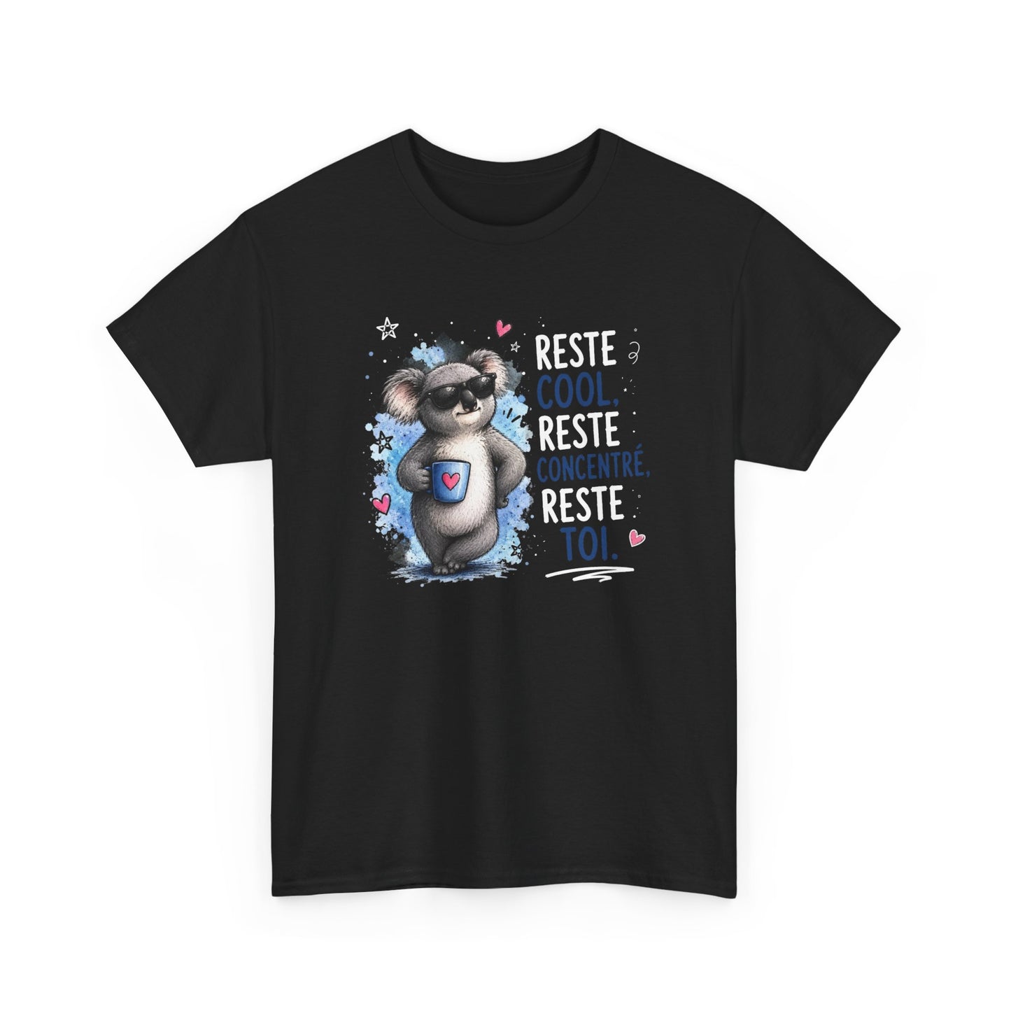 Tee-Shirt Humour Homme et Femme – Koala Drôle avec Lunettes – Idée Cadeau Original Cool Zen Positif Anniversaire