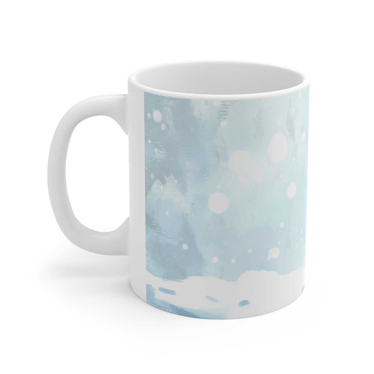 Mug Renne de Noël au Nez Rouge – Tasse Hiver Sapin Enneigé Style Aquarelle – Cadeau Noël Homme Femme