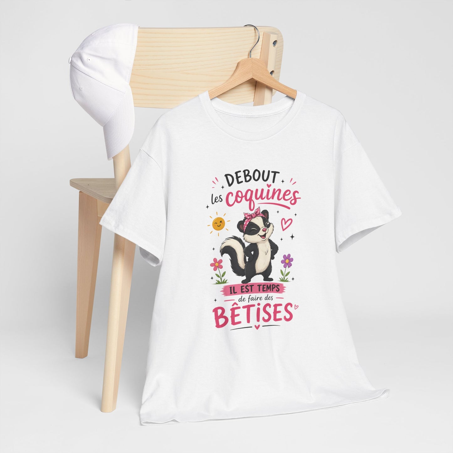 Tee-Shirt Femme Humour – Putois Drôle Coquine et Bêtises – Cadeau Original Amusant pour Femme Copine Amie