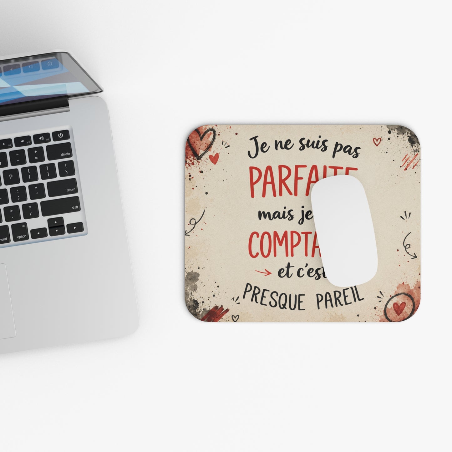 Tapis de Souris 22x18cm Je Ne Suis Pas Parfaite Mais Je Suis Comptable Cadeau Comptable Femme Humour Bureau Gaming