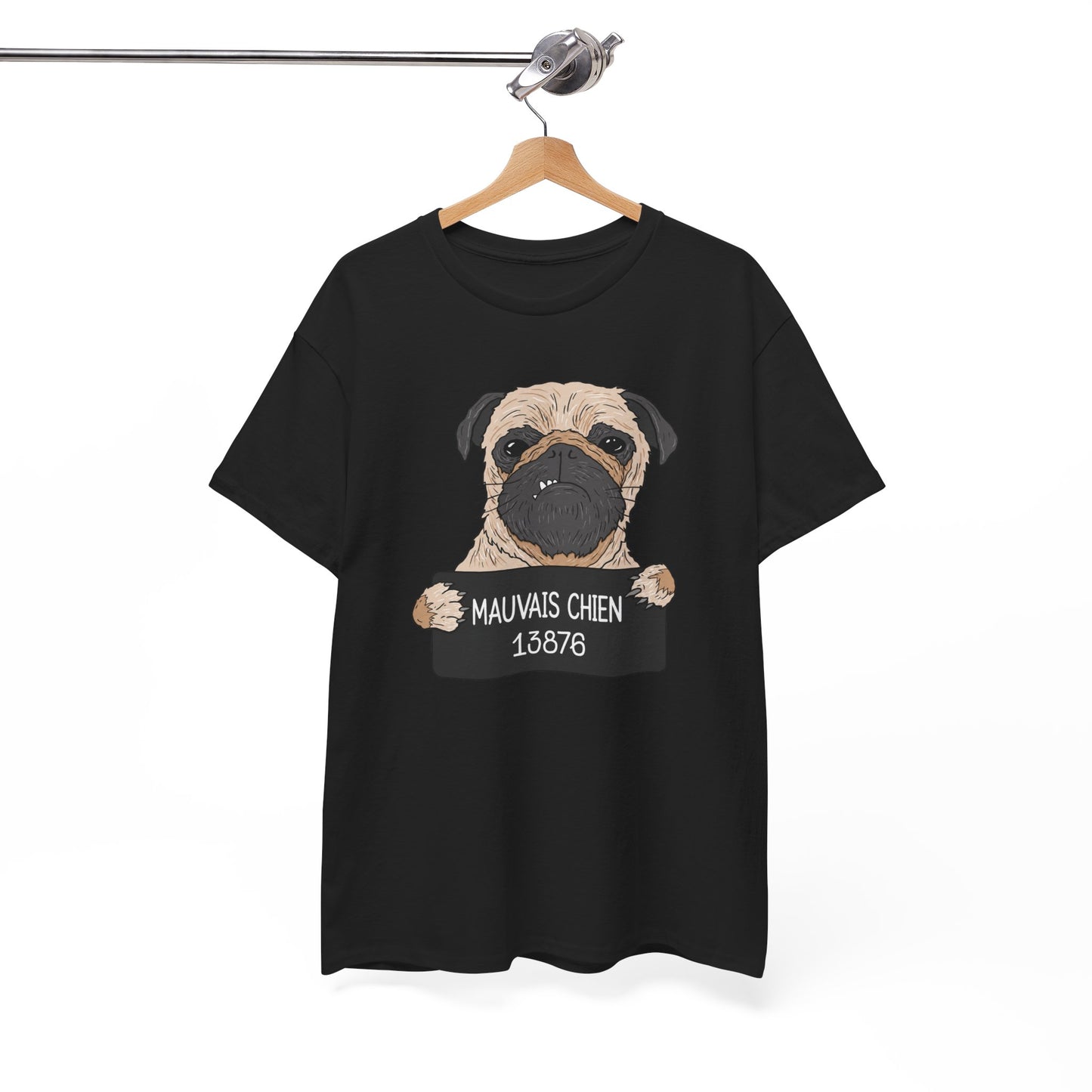 T-Shirt Carlin Homme et Femme – Cadeau Amoureux des Chiens – Humour Chien Drôle – Idée Cadeau Maître Maîtresse Propriétaire Carlin