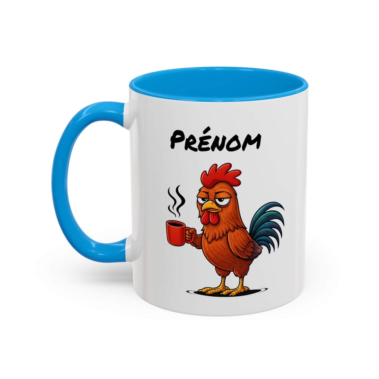 Mug Coq Personnalisable 325ml – Tasse Café Humour Animal Drôle Matin Difficile Cadeau Original
