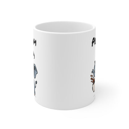 Tasse Personnalisable Éléphant Sorcier Café – Mug Prénom Céramique 325ml – Cadeau Drôle Halloween
