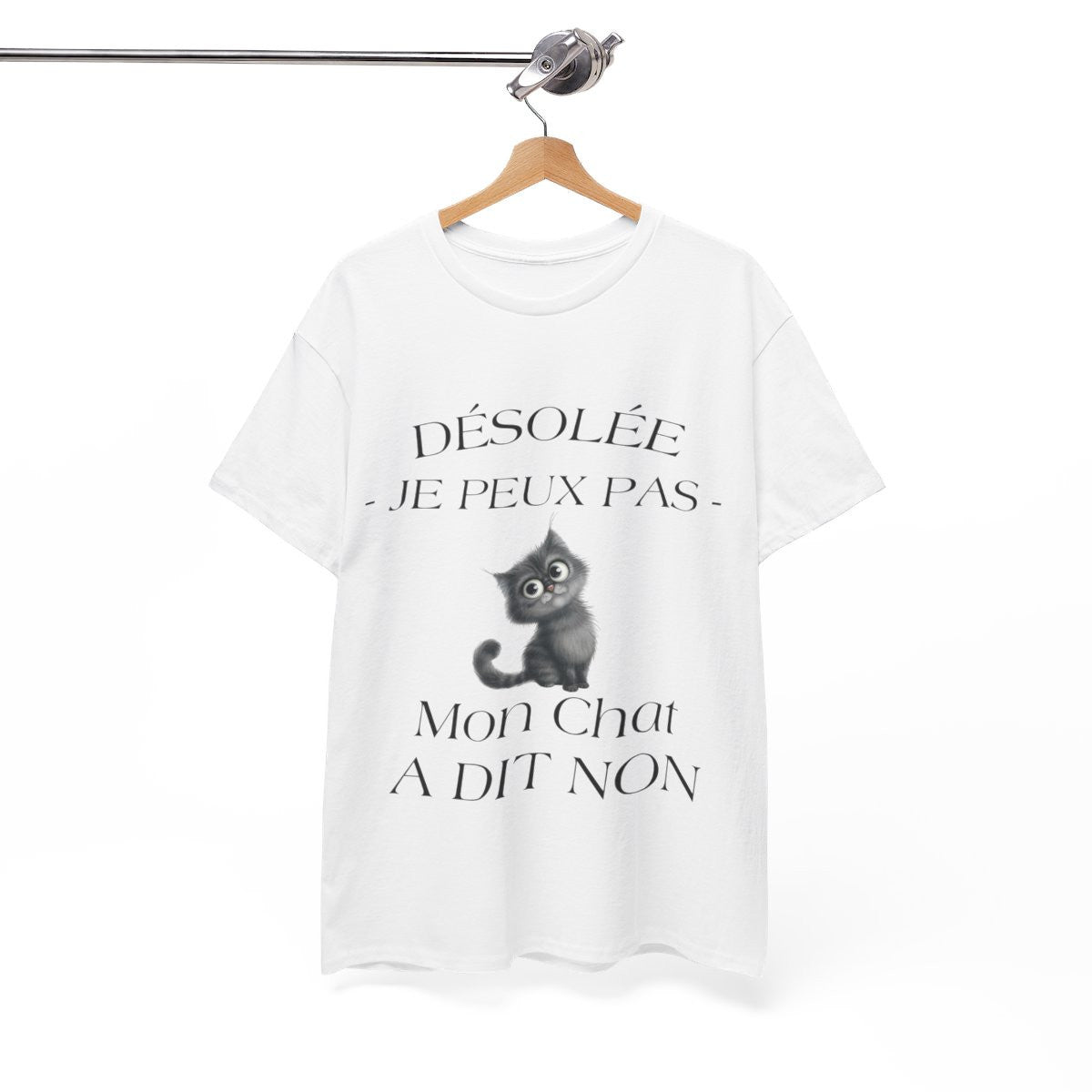 Tee shirt Unisex Mon chat a dit non idée cadeau humour drôle amusant Homme/Femme