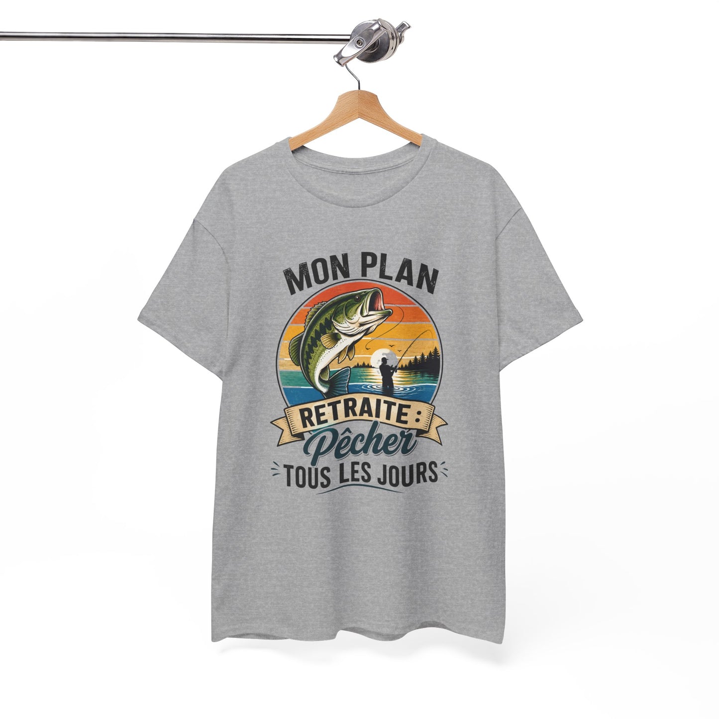 T-Shirt Retraite Homme Pêche – Cadeau Retraité Pêcheur – Passion Pêche Poisson  – Idée Cadeau Départ en Retraite