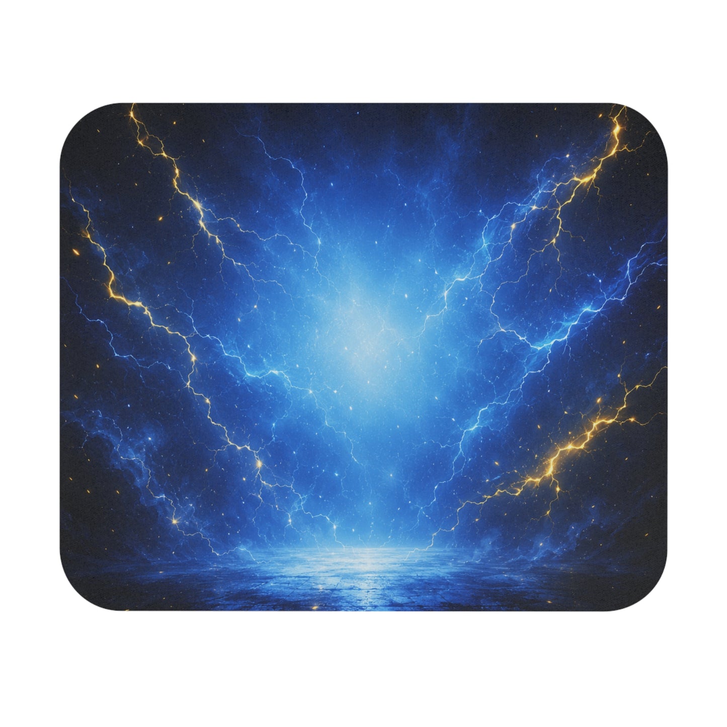 Tapis de Souris 22x18cm Éclairs Bleus – Design Énergie Électrique et Foudre – Fond Gaming Futuriste – Accessoire Bureau