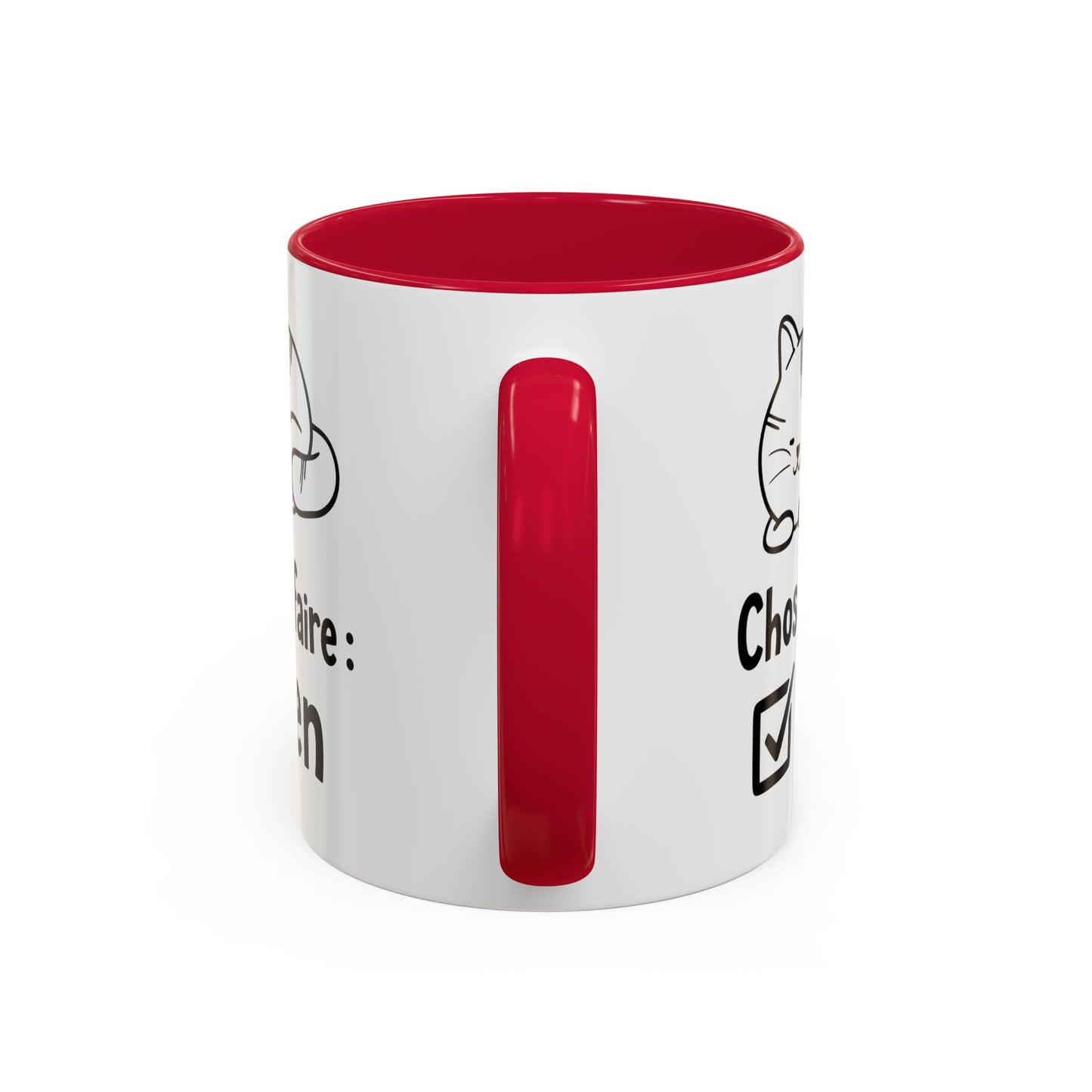 Tasse Chat Homme et Femme – Choisir de Ne Rien Faire – Mug Humour Chat Paresseux – Cadeau Original pour Amoureux des Chats – 325 ml