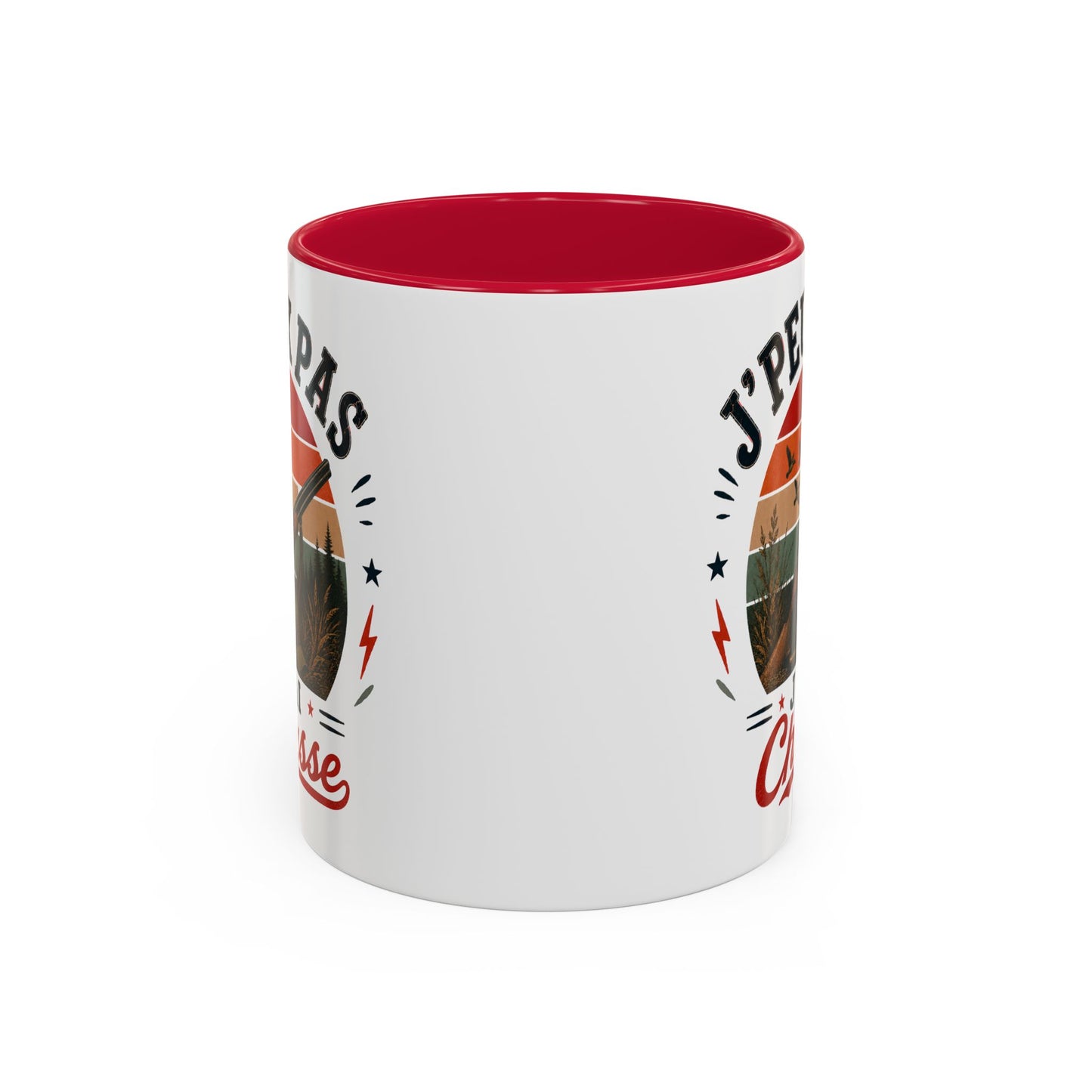 Tasse J’Peux Pas J’Ai Chasse – Mug Humour Chasseur Vintage – Cadeau Passion Chasse 325ml
