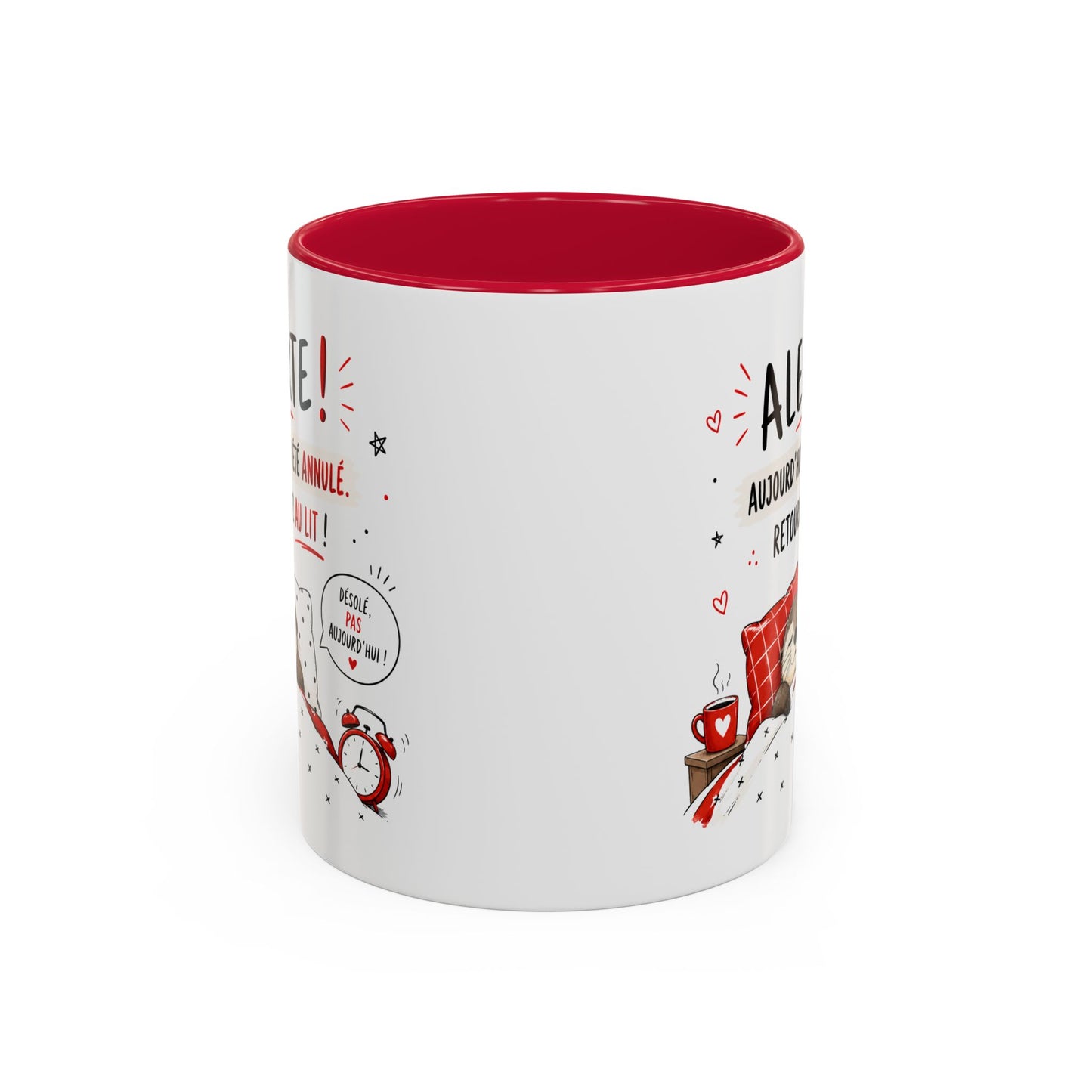 Tasse Alerte Aujourd’hui a Été Annulé – Mug Loutre Endormie Humour – Cadeau Homme Femme 325ml