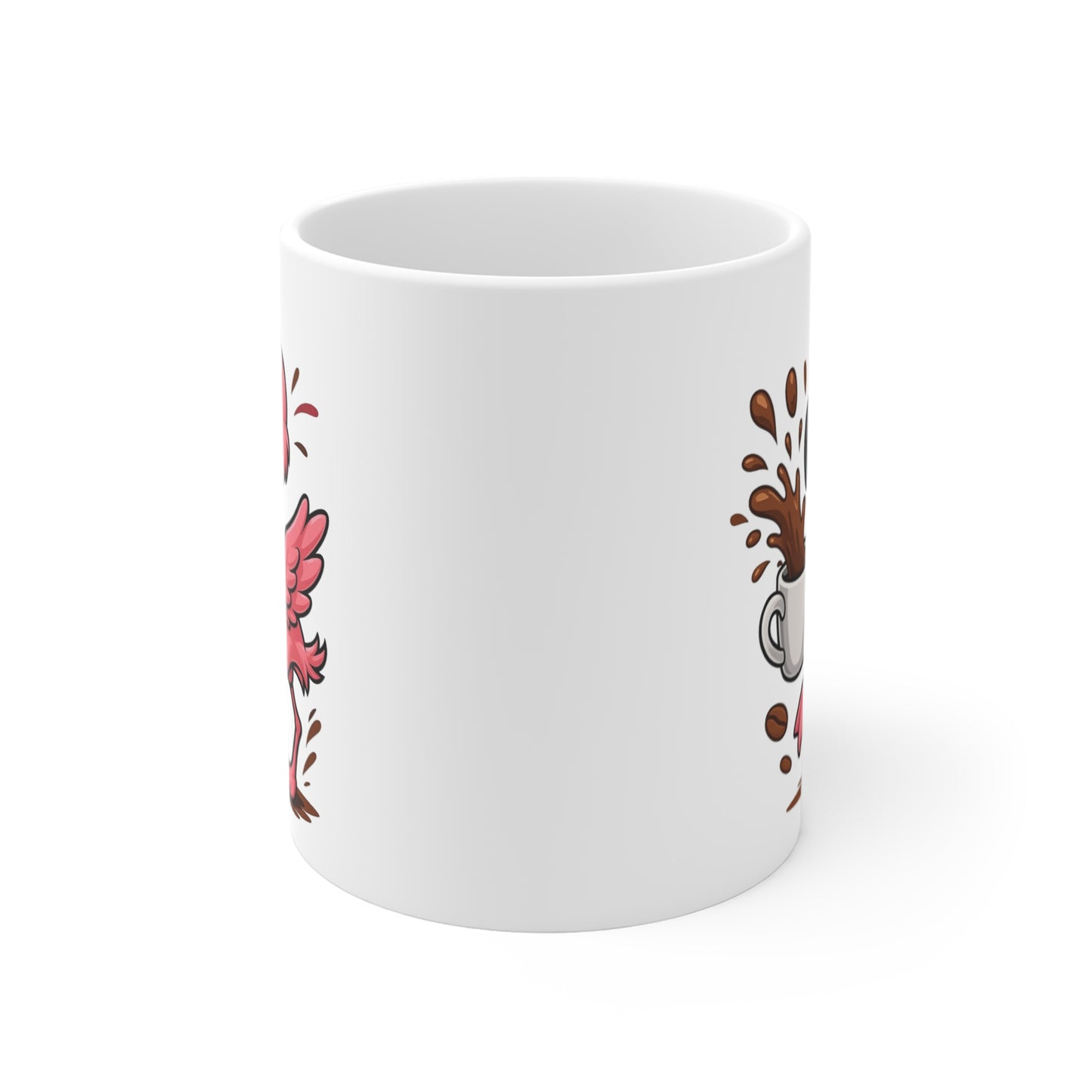 Mug Flamant Rose Café – Tasse Céramique 325ml – Design Cartoon Mignon – Cadeau Original Amateur de Café