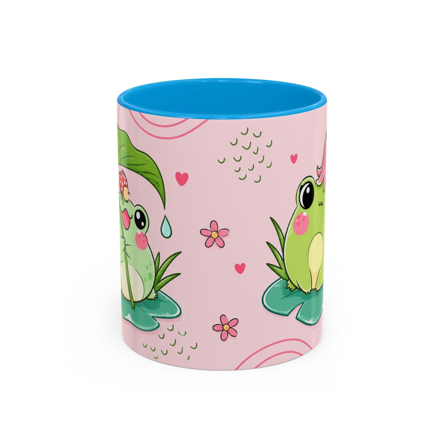 Tasse Grenouilles Kawaii – Mug Cute avec Frogs Pastel et Fleurs – Cadeau Mignon Enfant Fille 325ml