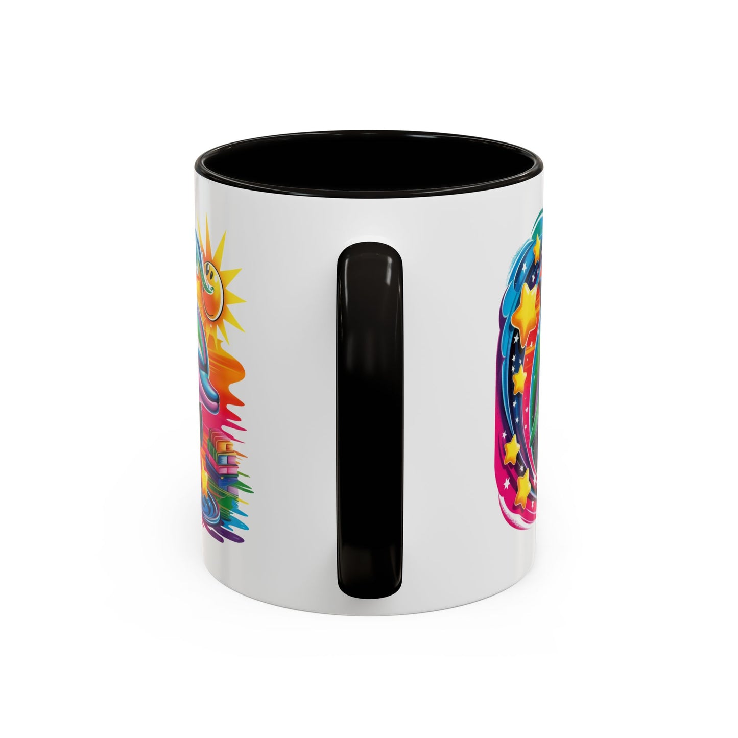 Mug Dauphin Multicolore – Tasse Design Fantaisie Océan Soleil et Étoiles – Cadeau Original 325ml