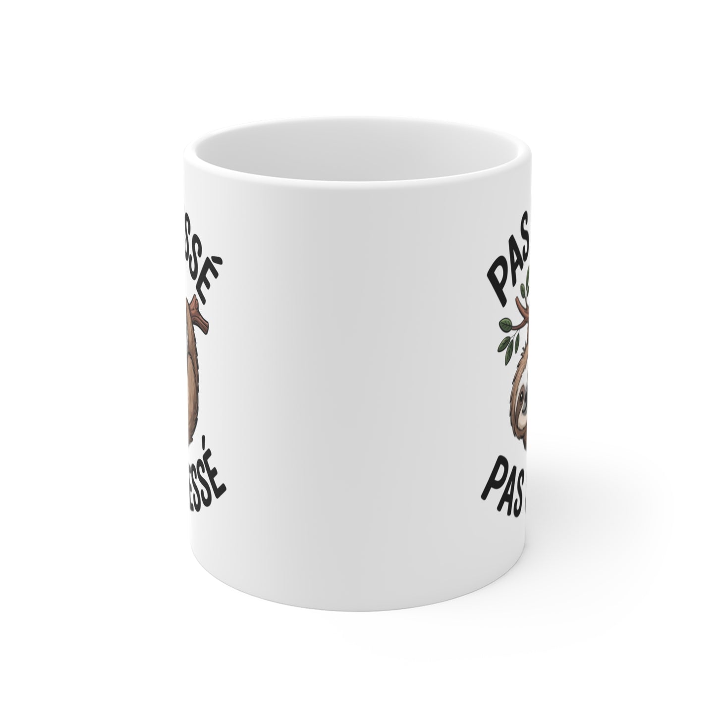 Tasse Paresseux Humour – Mug Pas Pressé Pas Stressé – Cadeau Détente Relax 325ml