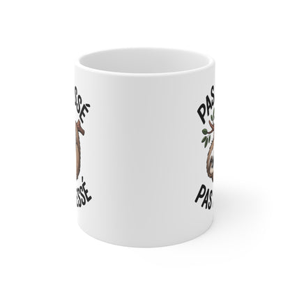 Tasse Paresseux Humour – Mug Pas Pressé Pas Stressé – Cadeau Détente Relax 325ml