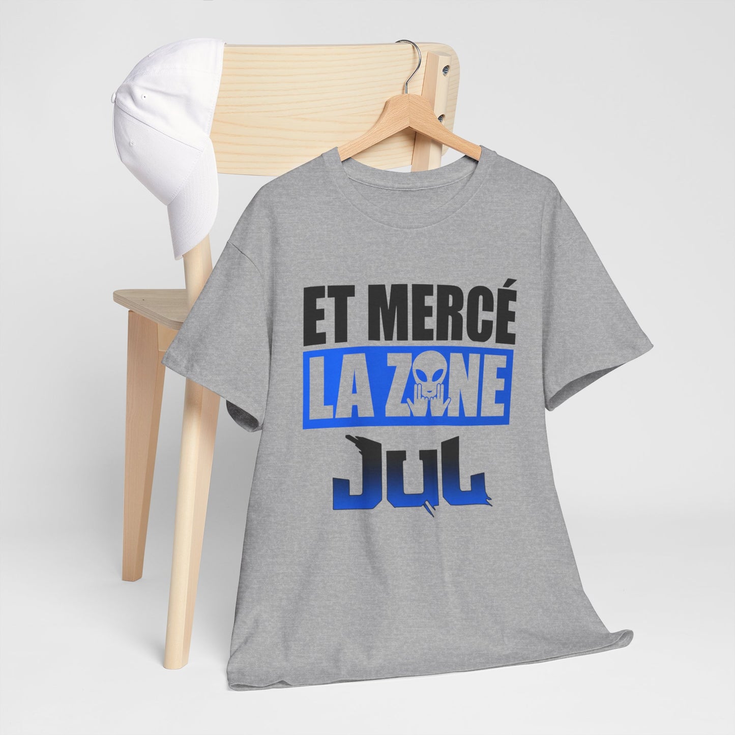 T-Shirt Merci La Zone Humour Rap Français Homme – Design Urbain Style Marseille – Tee Shirt Streetwear Fan Musique Urbaine Team Team JuL