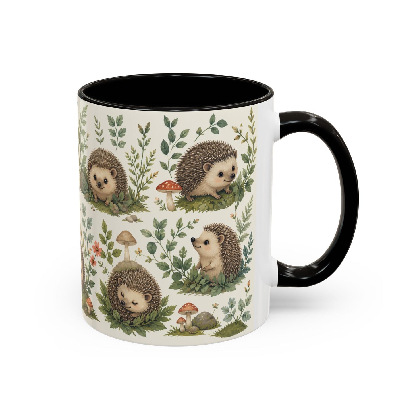 Tasse Hérisson Mignon – Mug Nature et Forêt – Design Animalier Doux et Aquarelle – Céramique 325ml