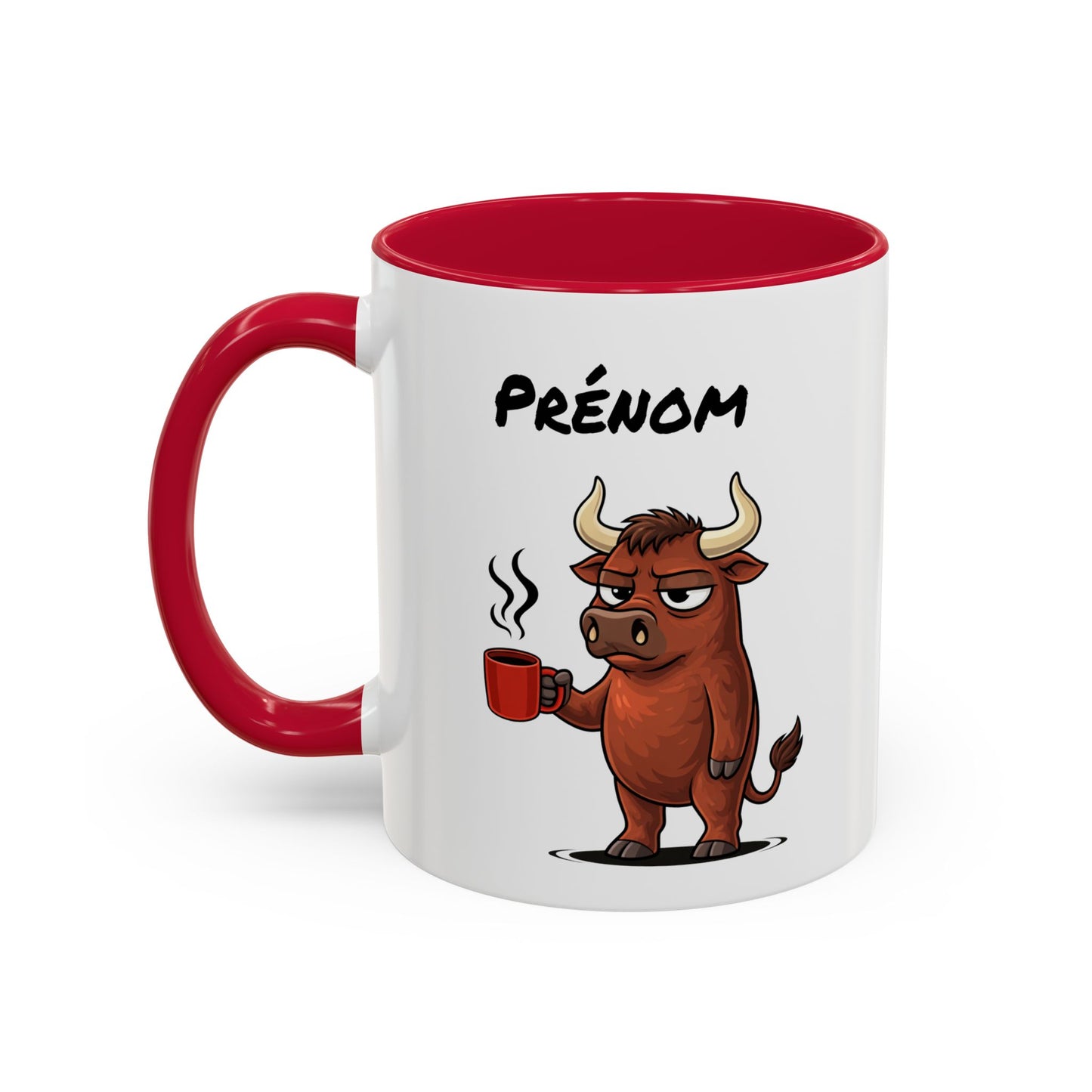 Mug Taureau Personnalisable 325ml – Tasse Café Humour Animal Signe Astrologique Taureau Drôle