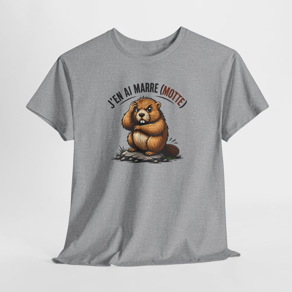 Tee Shirt J’en Ai Marre Motte Homme Femme – Marmotte Humour – T-Shirt Drôle Jeu de Mots Cadeau Original