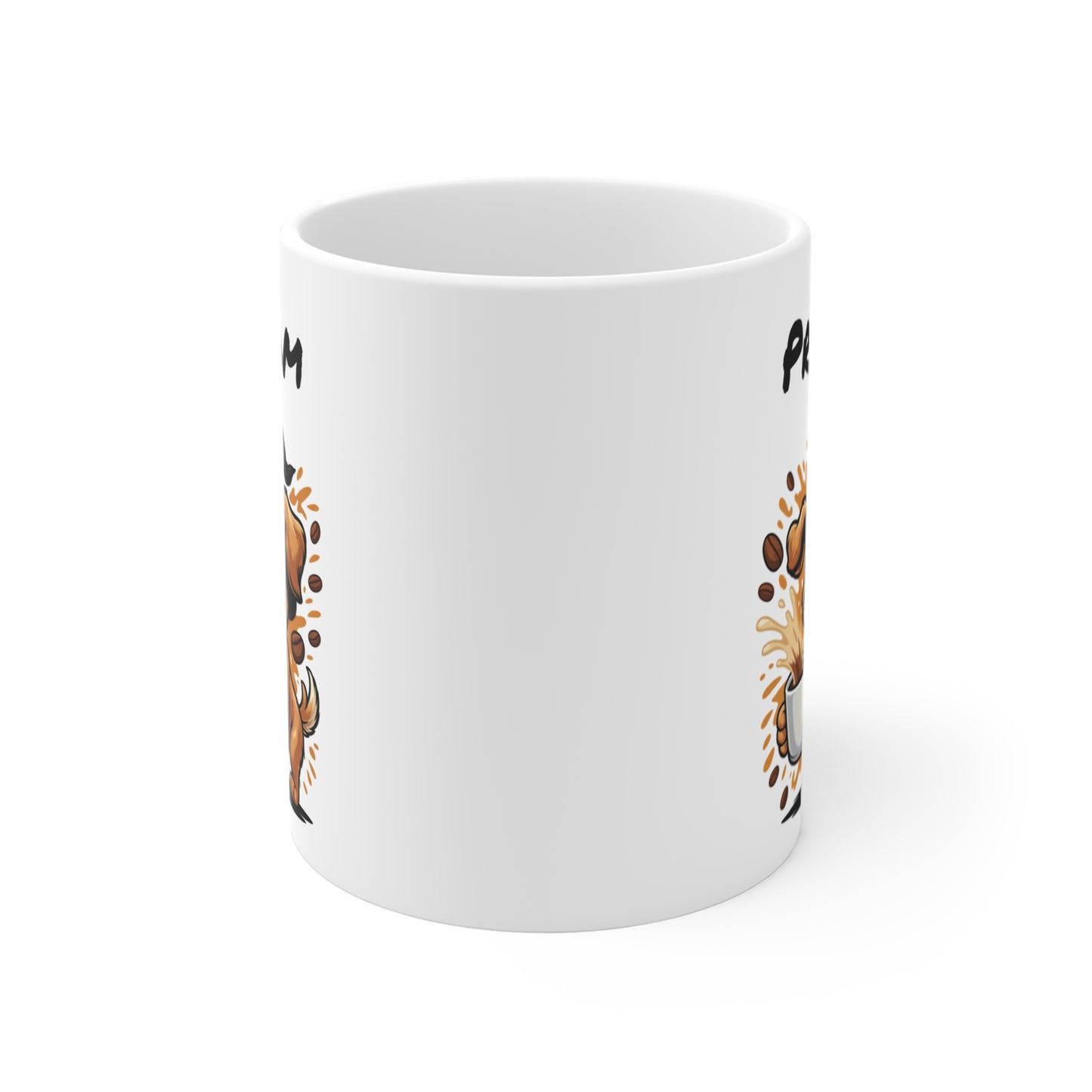 Mug Halloween Personnalisable Chien Sorcier – Tasse Céramique 325ml avec Prénom – Cadeau Original Café Thé Chocolat Chaud