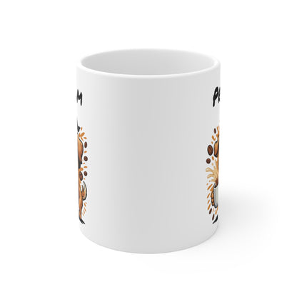 Mug Halloween Personnalisable Chien Sorcier – Tasse Céramique 325ml avec Prénom – Cadeau Original Café Thé Chocolat Chaud