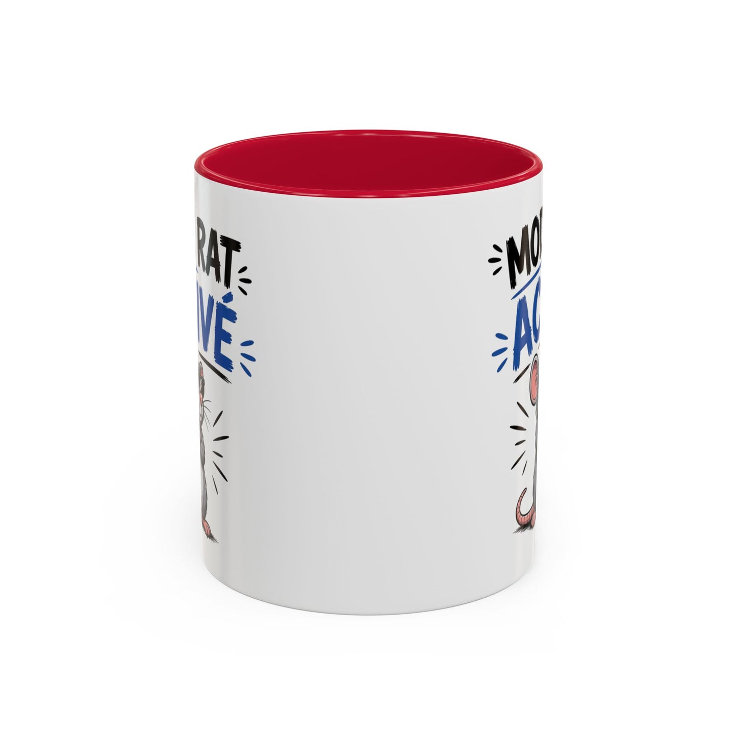 Mug Humour Mode Rat Activé – Tasse Souris Cool avec Lunettes – Cadeau Original Drôle et Décalé Céramique 325ml Noir Bleu Rouge