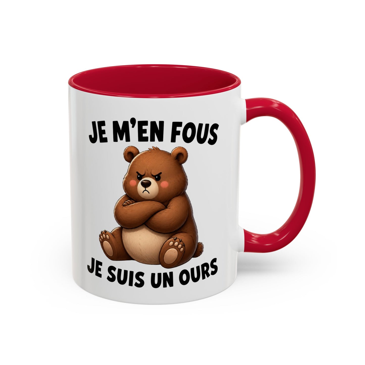 Tasse Je M’en Fous Je Suis un Ours – Mug Ours Humoristique – Cadeau Femme Homme Amoureux des Animaux 325ml
