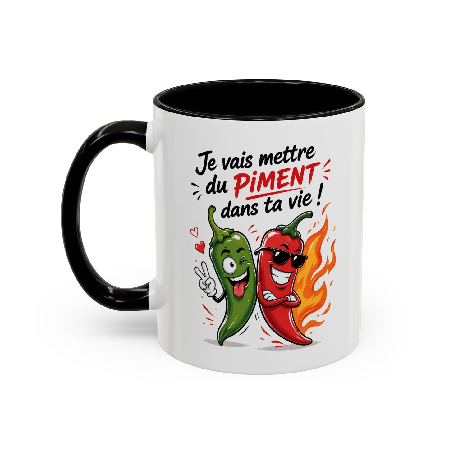 Mug Je Vais Mettre du Piment dans ta Vie – Tasse Humour Piment – Cadeau Drôle et Original Homme Femme Noir Bleu Rouge