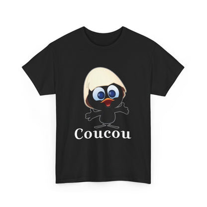 Tee shirt Noir Unisex Caliméro Coucou Homme/Femme