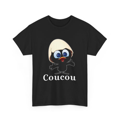 Tee shirt Noir Unisex Caliméro Coucou Homme/Femme