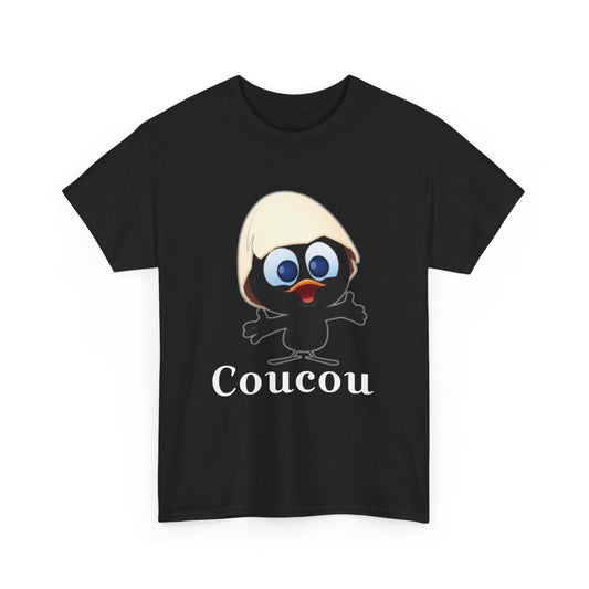 Tee shirt Noir Unisex Caliméro Coucou Homme/Femme