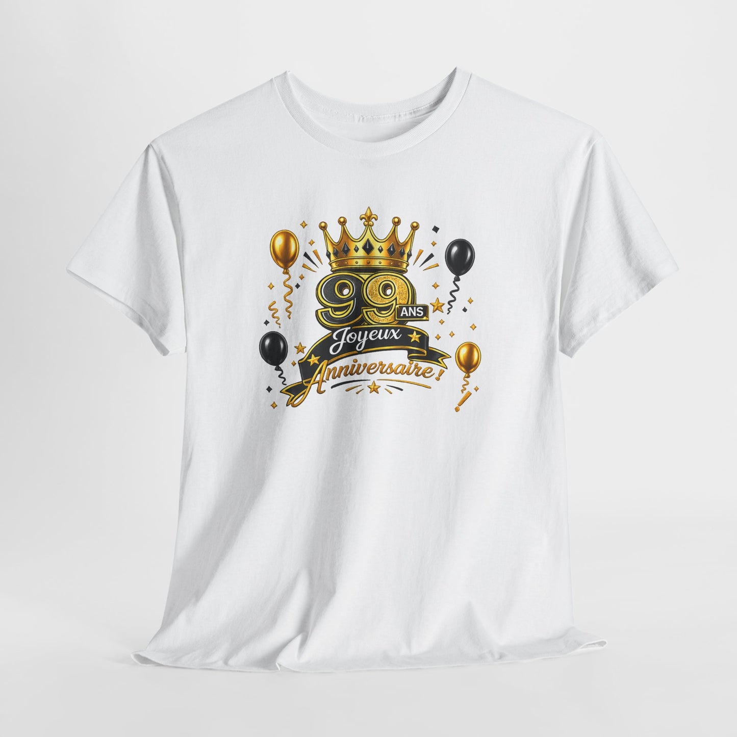 Tee Shirt Anniversaire 99 Ans Homme et Femme – Joyeux Anniversaire – Cadeau 99 Ans