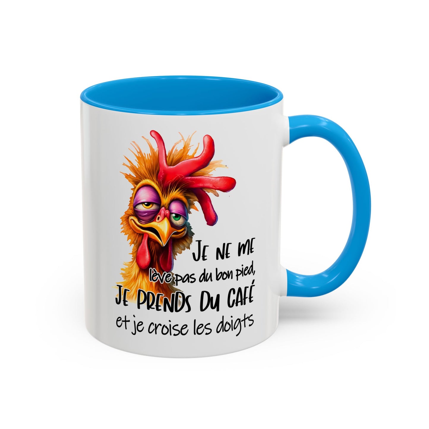 Tasse Je Ne Me Lève Pas Du Bon Pied Je Prends Du Café – Mug Humour Matin Drôle 325ml